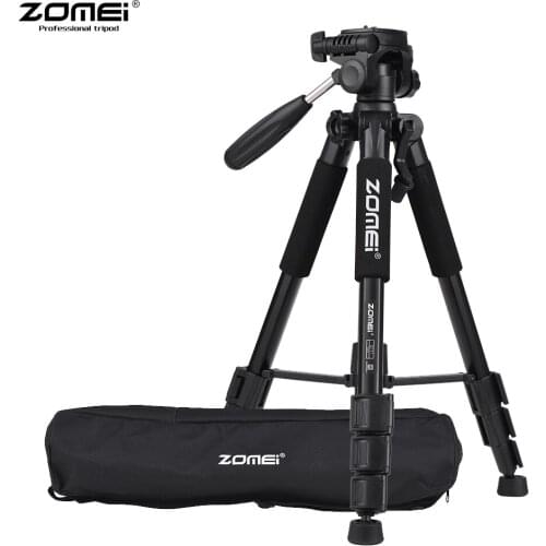 ZOMEI Q111 Professional Portable Travel Aluminum Camera Tripod w/Pan Head Phone Holder for SLR DSLR Digital Camera Tripod