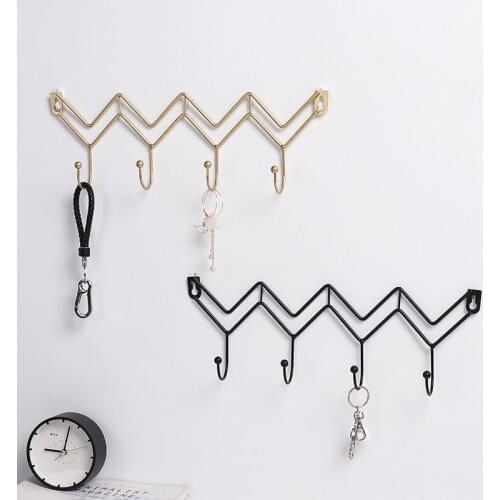 Simple Wall Key Hook Hanging Creative Corrugated Entrance Decora Porch Storage Crochet Coat Perchero Pared Decoration Mural