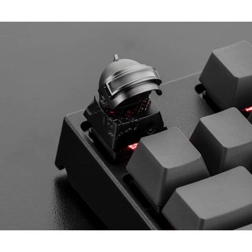 PUBG there level helmet keycap metal light up keycap for mechanical keyboard
