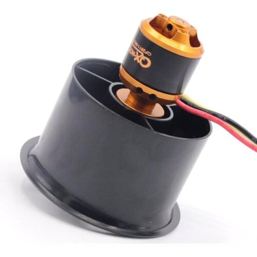 QX-MOTOR QF2611 3500KV 4500KV Brushless Motor with 55mm 64mm 6 Paddle EDF Ducted Fan for RC Drone Ducted