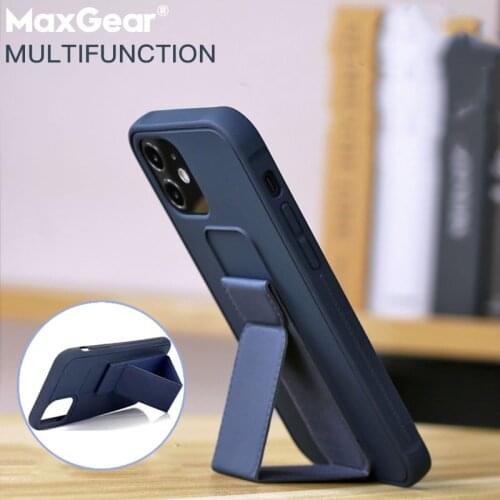 Luxury Magnetic Holder Stand Case For iPhone 11 12 Pro Max Mini XS XR X 7 8 Plus SE 2020 Shockproof Silicone Leather Strap Cover