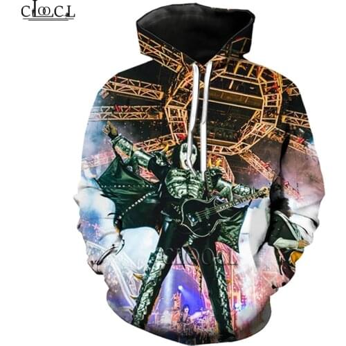 HX Rock Singer KISS Band 3D Print Hoodie Mens Women Tracksuit Autumn Long-Sleeved Pullover Fashion Tops Drop Shipping