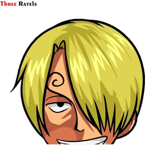 Three Ratels FC351 Sanji Peeking Cute Cartoon 3D Stickers For Car Road Bike Stickers Decal