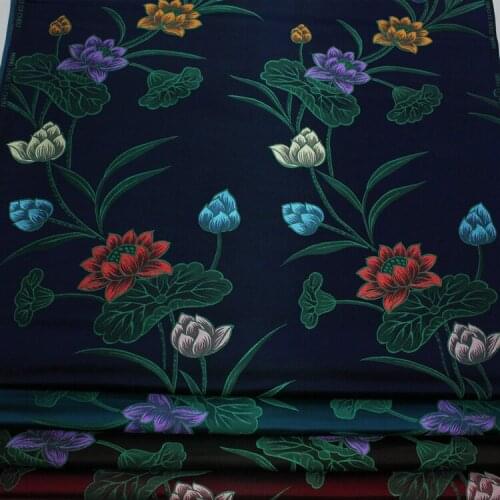 Width 29'' China Style Jacquard Brocade Silk Fabric By The Half Yard For Cheongsam Tang Costume Childrens Wear Material