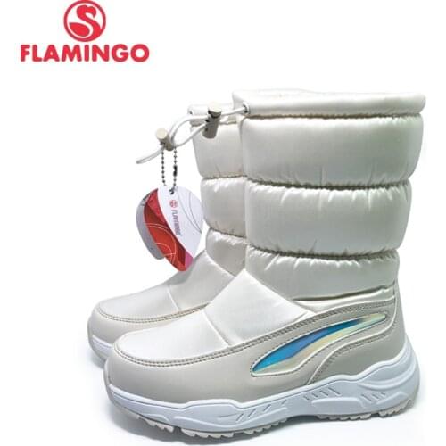 FLAMINGO Winter Wool Keep Warm Shoes Anti-slip Children High Quality Snow Boots for Girl Size 31-37 Free Shipping 202D-F1-2081
