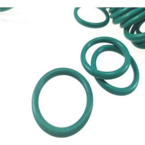 20-100PCS wire diameter 1.5mm outer diameter 4mm-85mm small green FKM O ring fluorine O type sealing ring fluorine O rings