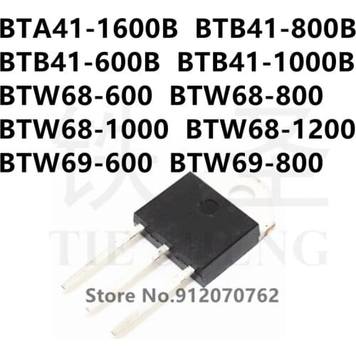 10PCS BTA41-1600B BTB41-800B BTB41-600B BTB41-1000B BTW68-600 BTW68-800 BTW68-1000 BTW68-1200 BTW69-600 BTW69-800 TO-3P