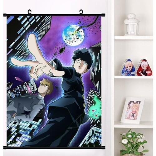 Anime Mob Psycho 100 Kageyama Shigeo reigen arataka Dimple Wall Picture Poster Scroll Canvas Painting Wall Hanging Poster Gifts