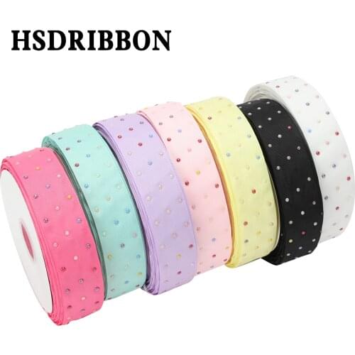 HSDRIBBON Free Shipping 38mm 1-1/2inch HSD-Genuine metal Foil on Grosgrain Ribbon 50Yards/Roll
