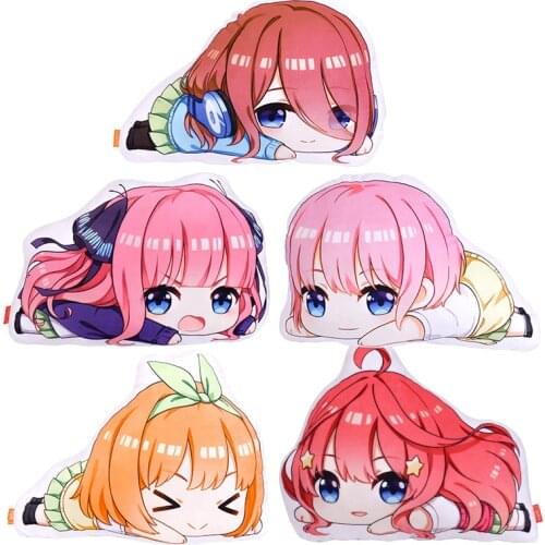 Anime The Quintessential Quintuplets Nakano Ichika Nakano Miku Itsuki Double sided printing Pillow Model toys Gift 32*45CM