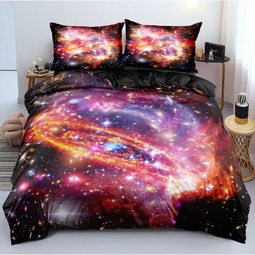 Starry Duvet Cover Sets Nebula Bed Linens Quilt/Comforter case Pillow Covers Bedding Set King Queen Full Twin Size Home Textiles