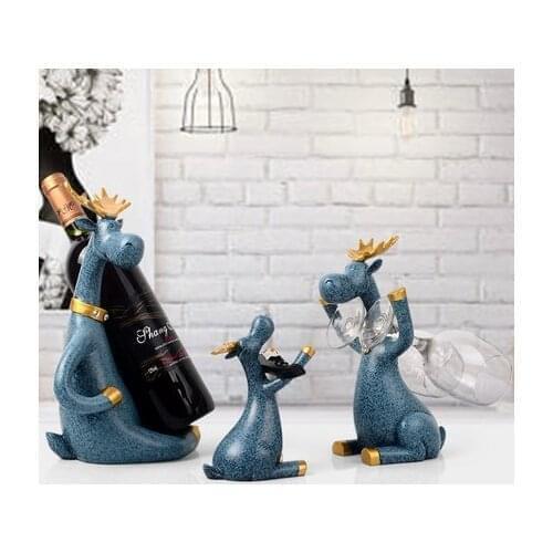 Creative wine rack decoration wine glass holder wine cabinet ornaments housewarming new home gifts Christmas gif't