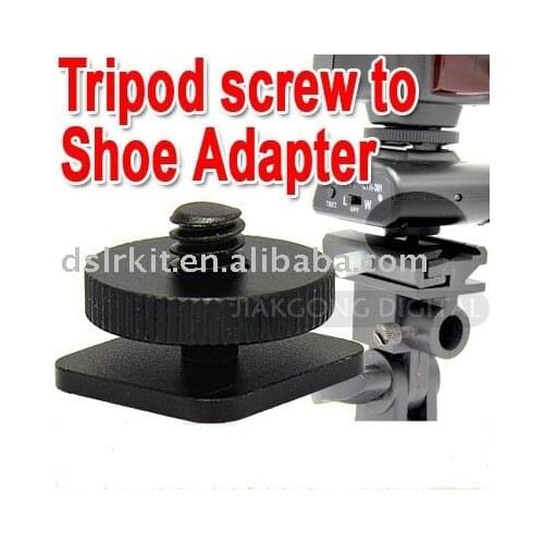 1/4"-20 Tripod screw to Flash Hot Shoe Mount Adapter
