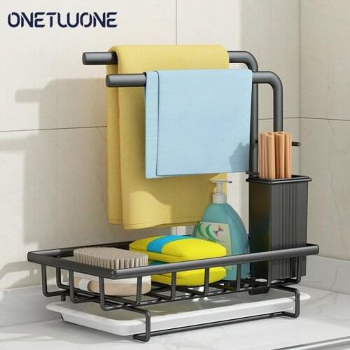 Kitchen Storage, Sponge Cloth Storage Rack, Wall-Mounted Storage Organizer, Kitchen Accessories