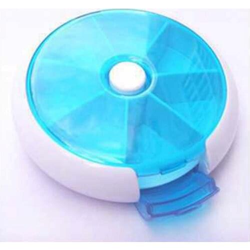 Cute Mini Care 7 Slot Pill Medicine Vitamin 7 Day Storage Box Organizer Cover Portable Pill Case Weekly Rotating Drug Small Box