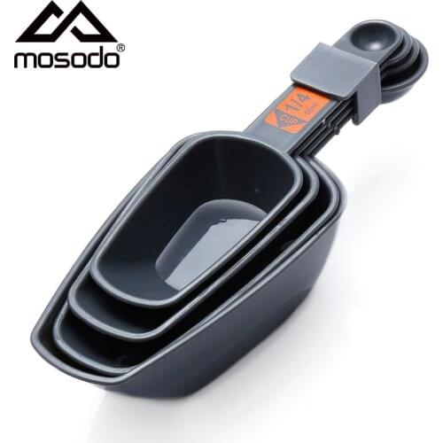 Mosodo 4pcs/set Measuring Spoons Dual Sided Spoon Scales PP Wet Dry Measuring Cup Coffee Teaspoons Kitchen Cooking Baking Tools