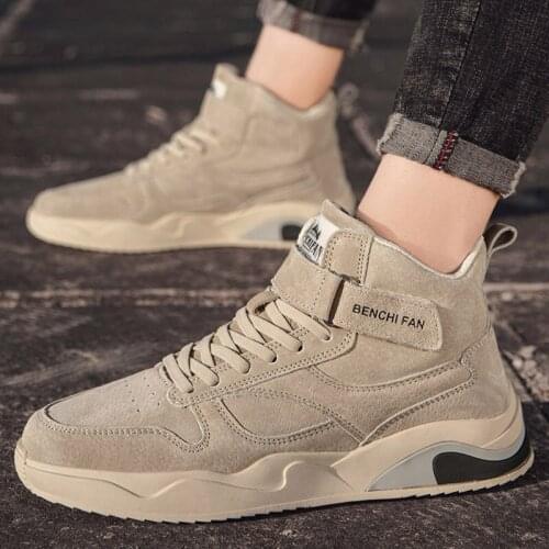 Mens shoes 2021 new autumn and winter high-top casual and easy-to-fit mens sports shoes