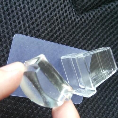 Pure Clear Nail Stamping Set Jelly Stamper Scraper Nail Art Polish Stamp Plastic DIY Template Manicure Nail Tools Stencil