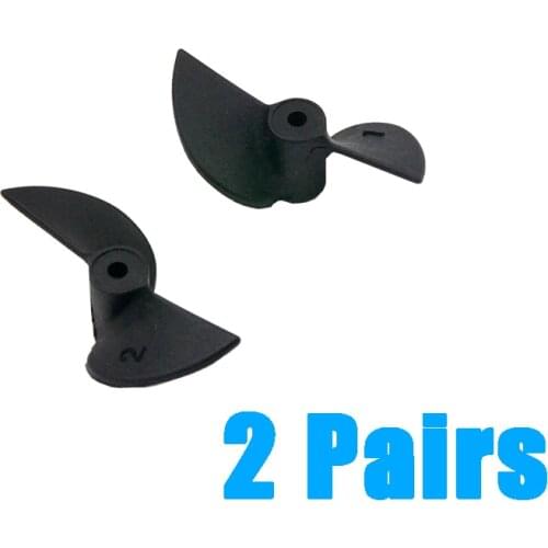 2pair Remote Control Ship Parts 2 Blades CW CCW Nylon RC Boat Propellers Set for 2mm /0.07inch Shaft High Quality Nylon RC parts