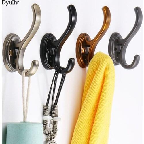 Modern minimalist bathroom metal wall-mounted aluminum alloy coat hook single hook perforated installation bathroom accessories