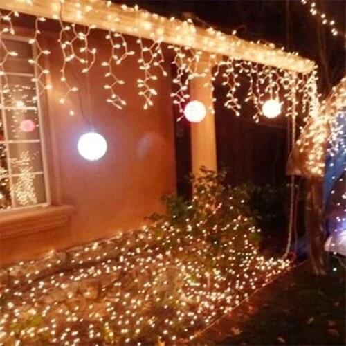 New 10m*0.5m 320 LED Light Flashing Lane LED String Lamps Curtain Icicle Christmas Festival Lights 110v-220v EU US AU Plug Noel