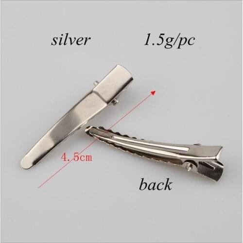 Wholesale Cheap 100Pcs/Bag 4.5cm Imitation Rhodium Plated Brooch Base with Safety Buckle Diy Corsage Hair Colth Accessories 2