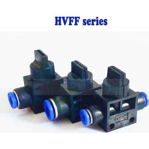 Pneumatic Fitting 10mm 8mm 6mm 12mm OD Hose Pipe Tube Push Into Connect T-joint 2-Way Flow Limiting Speed Control HVFF series