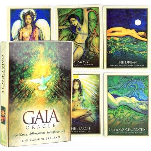 Full Color High Quality English Version The Gaia Oracle Cards Tarot Card Games Playing Guidebook For Beginners Divitation