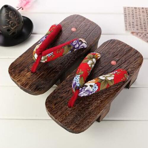 Unisex Paulownia Wooden Japanese Traditional Geta Clogs Man Woman Naruto Ninja Cosplay Shoes Flip Flops Summer Outdoor Sandals