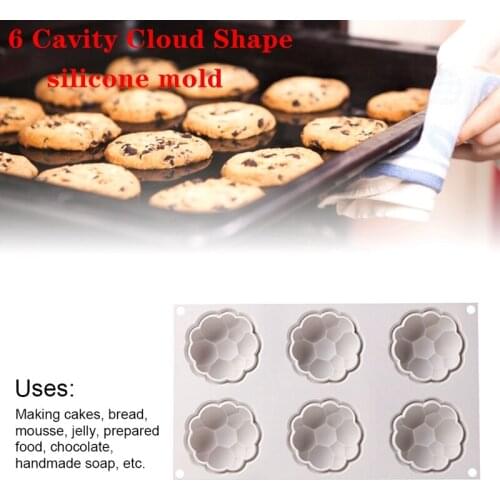 6 Cavity Cloud shape cloud silicone mold cloud mousse cake mold dessert decoration cake tool cake tools