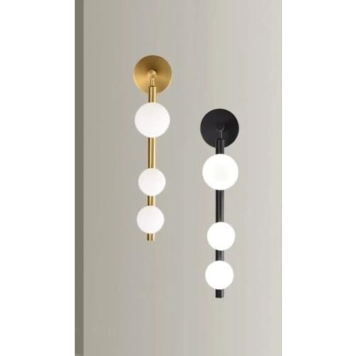 Modern Led Wall Lamp Living Room For Bedroom Loft Stairs Light Nordic Home Decoration Bedside Glass Ball Wall Light Fixtures