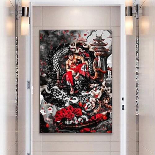 Japanese Anime Canvas Painting Character Series Art Posters and Prints Decoration Living Room Childrens Room
