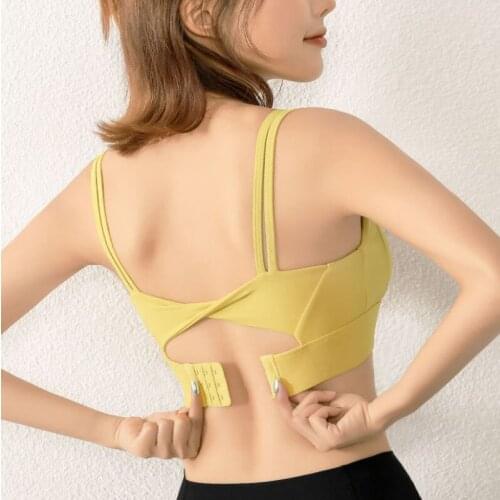 Womens Fitness bra shockproof running Gym Quick Dry sports underwear Tops Push Up Bra beautiful back Yoga vest