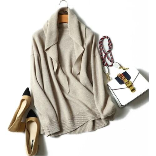 100% Cashmere Sweater Women Shawl Design Solid O Neck Long Sleeves 3 Colors Ladies Quality Pullovers Knitwear 2018 New Fashion