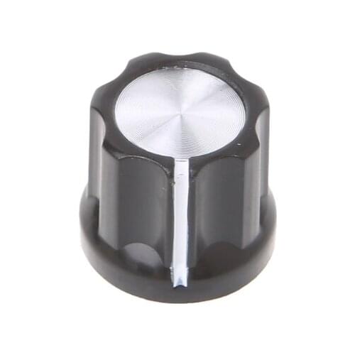 1pc Knob Button 180 D-Shaft Half-moon Hole Guitar AMP Plum shape Aluminum Cap KI-5U87