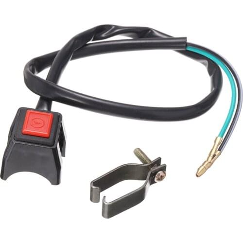 1pc Scooter Start Stop Switch Button 22mm Handlebar 58cm Wire Length For Motorcycle Dirt Bike ATV Accessories