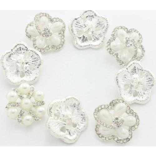 New 20mm 4/5" Crystal Rhinestone Shank Gem Buttons For Alloy DIY Wedding Accessories Women Coats Apparel Free shipping 10pcs