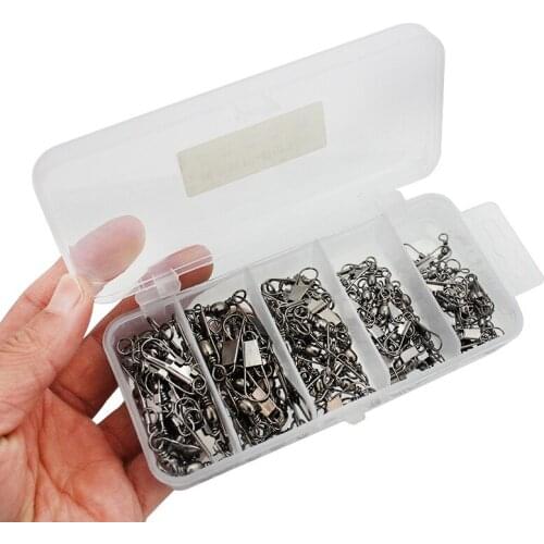 100pcs High speed bottle type swivel 8 ring +B pin connector swivel latch grip swivel gaff gear gimbal accessory