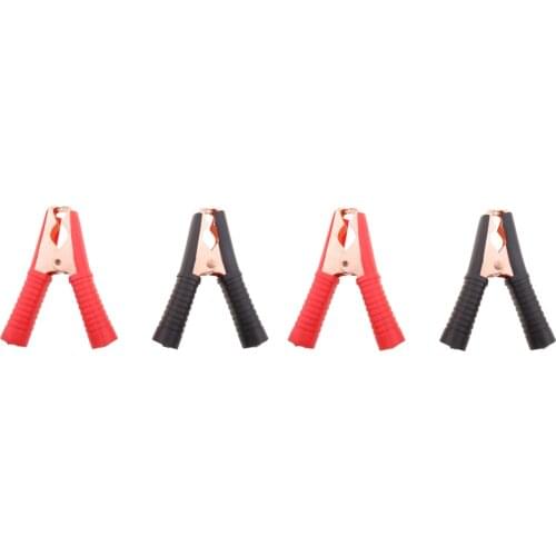2 Pairs Jumper Starter Booster Cable Battery Test Alligator Clamp Clips for Camping, Boat, Electric Fence