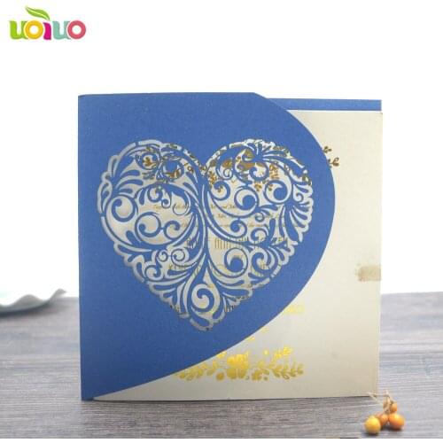 20PCS free shipping Invitation cards wedding suppliers wholesale laser cut lace elegant wedding invitations
