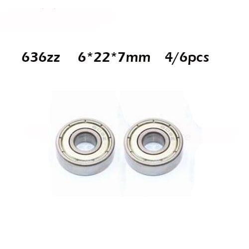 4/6pcs/Lot 636ZZ 636 ZZ 6x22x7mm Mini Ball Bearing Miniature Bearing Deep Groove Ball Bearing
