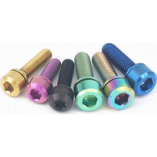 4pcs M5 M6 Thread Length 14/16/18/20/30mm GR5 Titanium Hex Screw Column Head Bolts