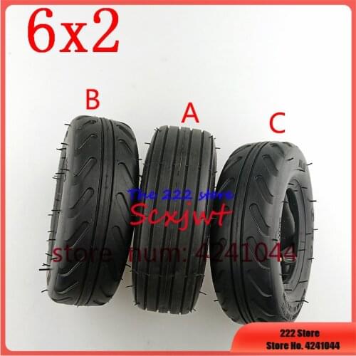 6X2 Solid tire 6x2 Pneumatic tyre inner tube Electric Scooter Wheel Chair Truck Use 6" Tire Tyre F0 Pneumatic Trolley Cart