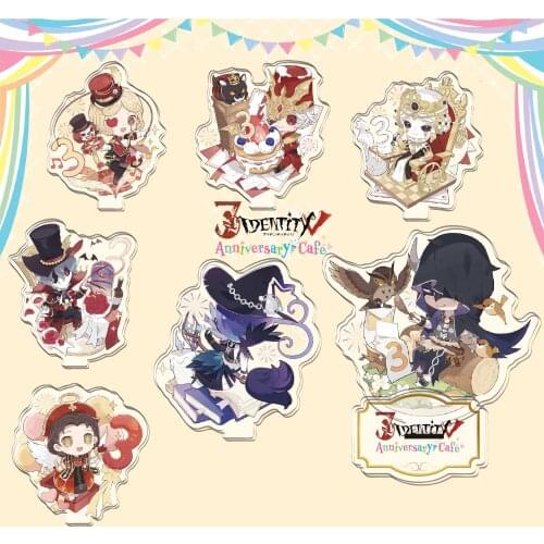 Anime Identity V 3rd Anniversary Acrylic Figure Stand Model Plate Desktop Decor Keychain Pendant Naib Subedar Emma Woods Jack
