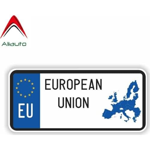 Aliauto Personality Car Sticker European Union Waterproof Sunscreen Anti-UV Reflective Decal Motorcycle Accessories,15cm*6cm