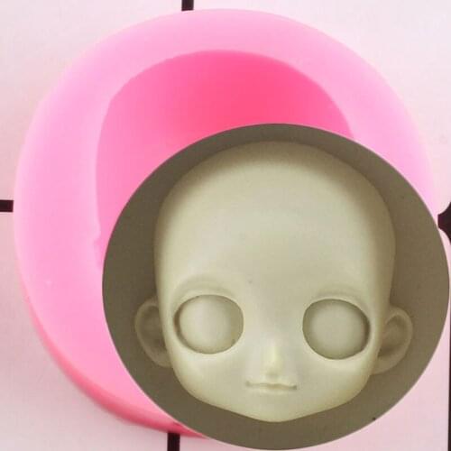 Baby Face Silicone Mold 3D Craft Polymer Clay Dolls Face Fondant Molds DIY Cake Decorating Tools Candy Chocolate Gumpaste Moulds