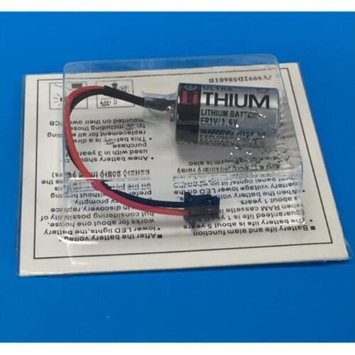 20PCS/lot ER3V Battery 3.6V 1000mAh JZSP-BA01 PLC Lithium Batteries With Black Plug Free Shipping