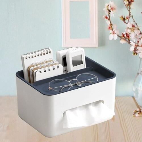Home Kitchen Desk Tissue Case Cover Tissue Holder Makeup Cosmetic Storage Box Organizer Living Room Home Decoration