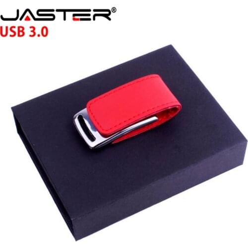 Leather USB 3.0 Flash Drive 4G 8GB 16GB 32GB 64GB 128GB Custom LOGO Pen Drives High Speed Memory Stick Wedding Gifts Box U Disk