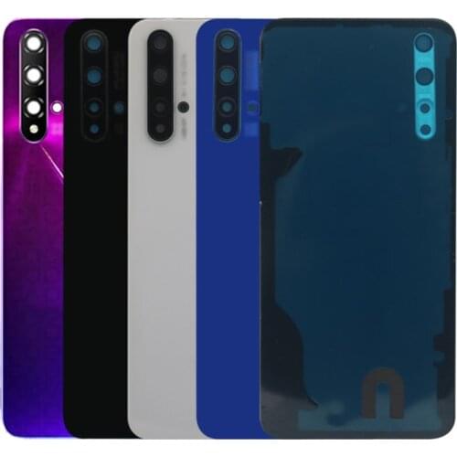 Battery Cover For Huawei Nova 5T Back Glass Housing Rear Door Case With Camera Lens Adhesive Replacement